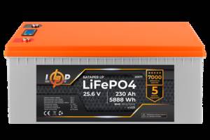 Аккумулятор LogicPower LP LiFePO4 LCD 24V 25,6V - 230 Ah 5888Wh BMS 200A/100A пластик