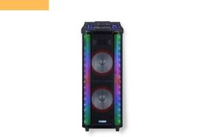 Аккумуляторная акустическая система XPRO HS-TD1070 колонка чемодан 180Вт USB, SD, FM радио, Bluetooth, 2 радиомикрофо...