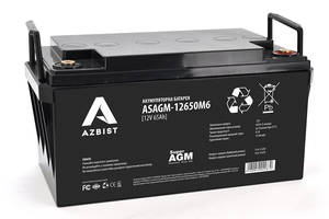 Аккумуляторная батарея AZBIST Super AGM ASAGM-12650M6 12V 65Ah