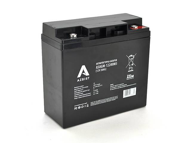 Аккумуляторная батарея AZBIST Super AGM Azbist ASAGM-12200M5 12V 20Ah