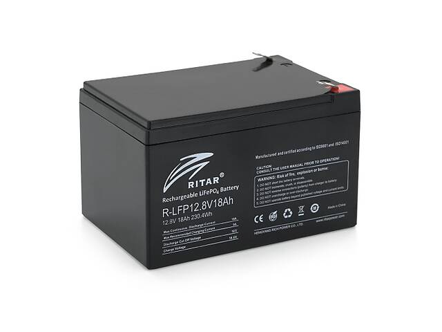 Аккумуляторная батарея Ritar LiFePO4 12.8V 18Ah 230.4Wh