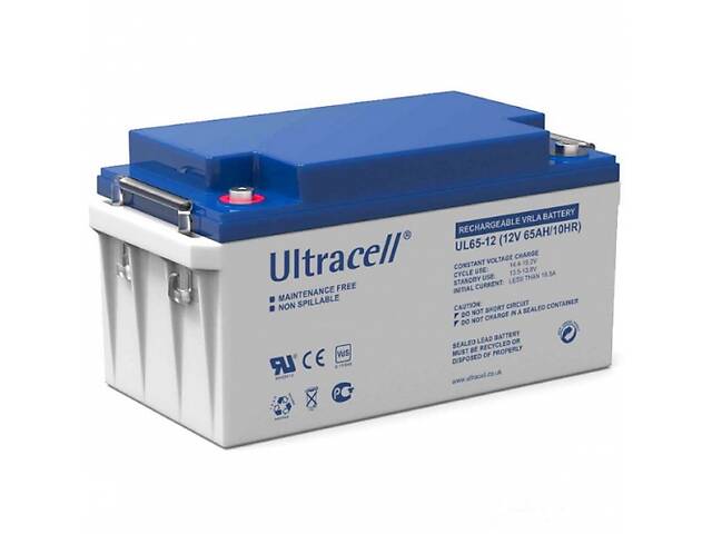 Аккумуляторная батарея Ultracell UL65-12 AGM 12V 65 Ah White