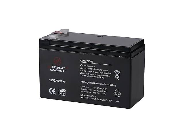 Акумуляторна батарея 12V7Ah/20Hr F2 Kraft свинцево-кислотна