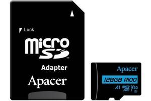 Apacer Карта памяти microSD 128GB C10 UHS-I U3 R100/W80MB/s + SD