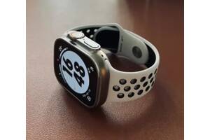 Apple Watch band 39mm-41mm ремешок бежево- темно серый