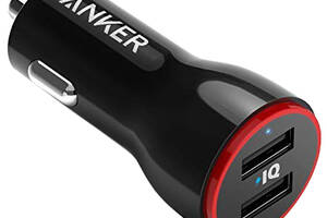 Автомобильное зарядное устройство Anker PowerDrive 2 24W 2xUSB V3 Black (6497107)