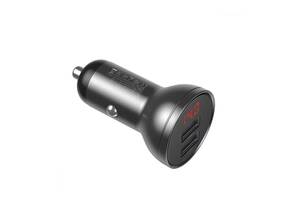 Автомобильное зарядное устройство АЗП Baseus Digital Display Dual USB 4.8A Car Charger 24W (dark gray)