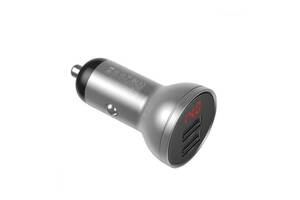 Автомобильное зарядное устройство АЗП Baseus Digital Display Dual USB 4.8A Car Charger 24W (silver)