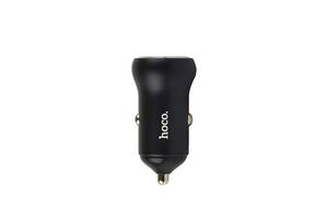 Автомобильное зарядное устройство Hoco NZ5 Smooth road PD30W + QC3.0 5А car charger set Type C to Type C Черный