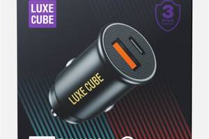 Автомобильное зарядное устройство Luxe Cube 20W 2USBх3A Black (9988449841235)