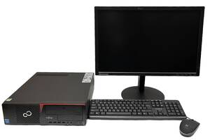 Б/у Комплект ПК: Fujitsi Esprimo E720 SFF| Celeron G1840| 8GB RAM| 500GB HDD| HD+Samsung S24C450BL| 24'