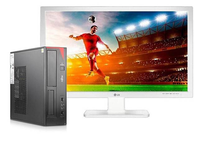 Б/у Комплект ПК: Fujitsu Esprimo E420 SFF| i5-4460| 16GB RAM| 480GB SSD| HD 4600+LG 27MB65PY-B| 27' 1920x1080