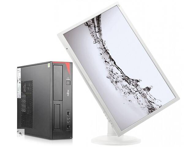 Б/у Комплект ПК: Fujitsu Esprimo E420 SFF| i5-4460| 16GB RAM| 480GB SSD| HD 4600+AOC E2460PQ 24' 1920x1080