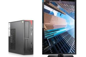 Б/у Комплект ПК: Fujitsu Esprimo E420 SFF| i5-4460| 16GB RAM| 480GB SSD| HD 4600+Samsung S24E450D 24'