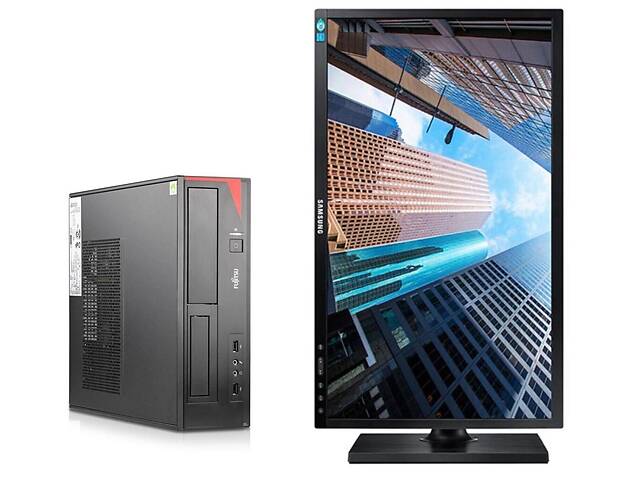 Б/у Комплект ПК: Fujitsu Esprimo E420 SFF| i5-4460| 16GB RAM| 480GB SSD| HD 4600+Samsung S24E450D 24'