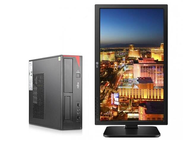 Б/у Комплект ПК: Fujitsu Esprimo E420 SFF| i5-4460| 8GB RAM| 240GB SSD| HD 4600+LG 24MB37PM| 24' 1920x1080