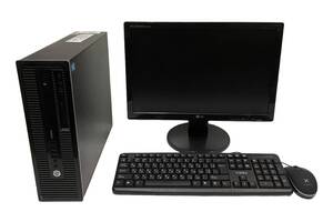 Б/у Комплект ПК: HP ProDesk 400 G1 SFF| Xeon E3-1225 v3| 8GB RAM| 180GB SSD|+Б-класс LG Flatron W1942ST| 19'