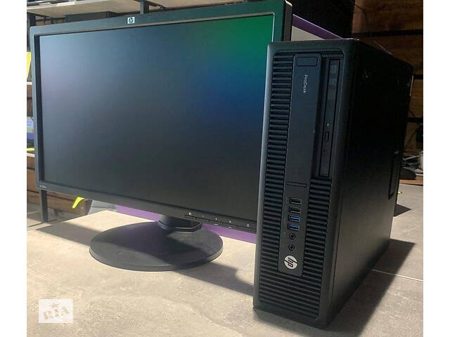 Б/у Комплект ПК: HP ProDesk 600 G2 SFF| Core i3-6100| 8 GB RAM| 240 GB SSD| HD 530 + HP ZR22w| 21.5' 1920x1080