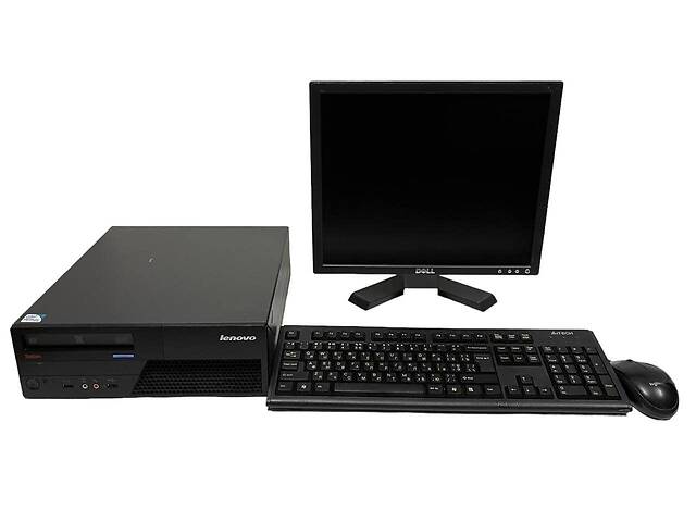Б/у Комплект ПК: Lenovo ThinkCentre M58e SFF| Pentium E5400| 4 GB RAM| 80 GB HDD| + Dell E176FPt| 17'