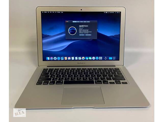 Б/у Ноутбук Б-класс Apple MacBook Air A1466 13.3' 1440x900| Core i5-5350U| 8 GB RAM| 256 GB SSD| HD 6000