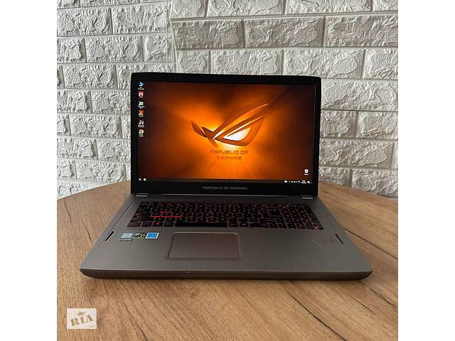 Б/у Игровой ноутбук Asus ROG Strix GL702VS 17.3' 1920x1080| i7-7700HQ| 12GB RAM| 256GB SSD+1000GB HDD| GTX