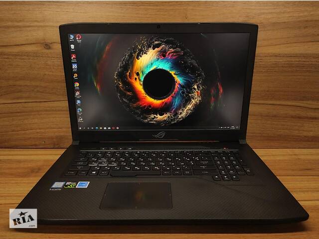 Б/у Игровой ноутбук Asus Strix 17 Gl703GE 17.3' 1920x1080| i7-8750H| 16GB RAM| 256GB SSD+750GB HDD| GTX 1050