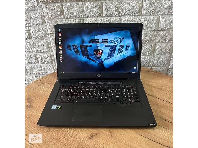 Б/у Игровой ноутбук Б-класс Asus ROG Strix GL703VD 17.3” 1920x1080| i7-7700HQ| 16GB RAM| 256GB SSD| GTX 1050