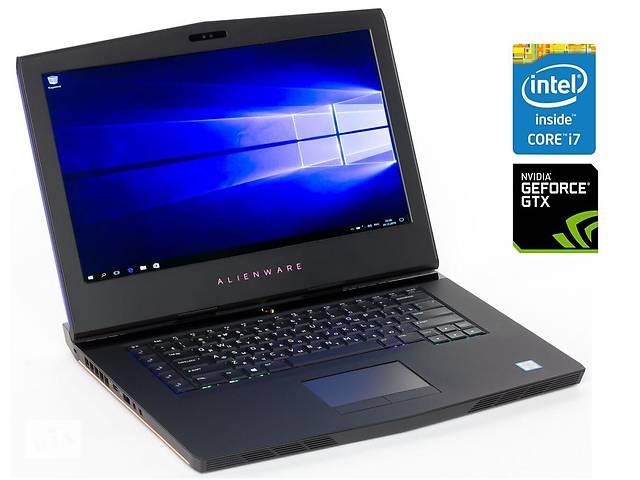 Б/у Игровой ноутбук Dell Alienware 15 R3 15.6' 1920x1080| i7-7700HQ| 16GB RAM| 512GB SSD| GTX 1060 6GB