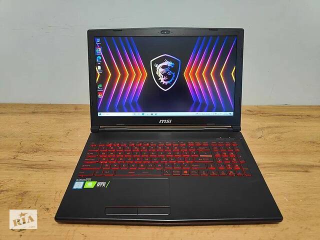 Б/у Игровой ноутбук MSI GL63 8SE 15.6' 1920x1080| Core i7-8750H| 16 GB RAM| 512 GB SSD| GeForce RTX 2060 6GB