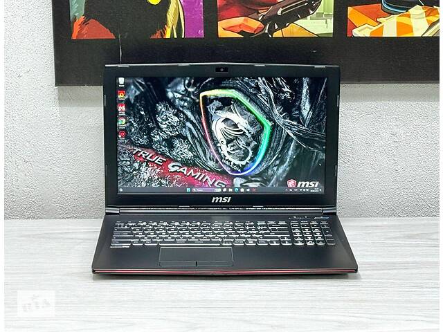 Б/у Игровой ноутбук MSI GP62 15.6' 1920x1080| i7-7700HQ| 16GB RAM| 128GB SSD+1000GB HDD| GTX 1060 3GB