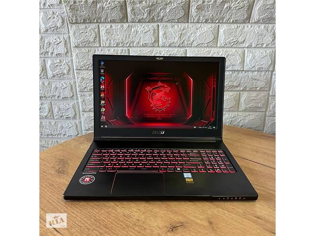 Б/у Игровой ноутбук MSI GS63VR 7RF 15.6' 1920x1080| i7-7700HQ| 16GB RAM| 256GB SSD+1000GB HDD| GTX 1060 6GB