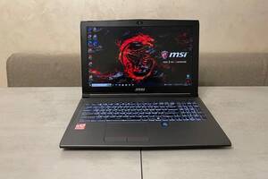 Б/у Игровой ноутбук MSI GV62 8RD 15.6' 1920x1080| Core i5-8300H| 16 GB RAM| 480 GB SSD| GeForce GTX 1050 Ti