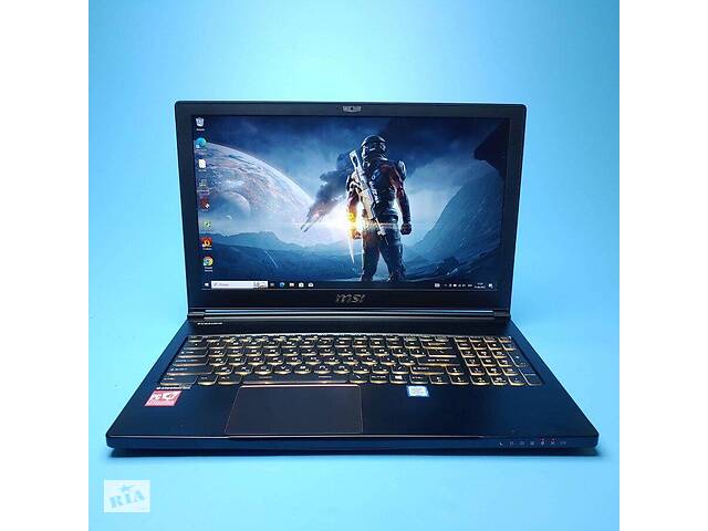 Б/у Игровой ноутбук MSI MegaBook GS63 Stealth 8RE 15.6' 1920x1080| i7-8750H| 16GB RAM| 256GB SSD| GTX 1060 6GB