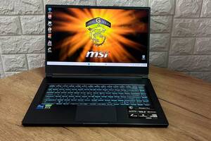 Б/у Игровой ноутбук MSI Stealth 15M A11UEKV 15.6' 1920x1080| i7-11375H| 16GB RAM| 512GB SSD| RTX 3060 6GB