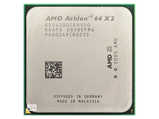 Б/В CPU Процесор AMD Athlon 64 X2 4200+ 2,20GHz 1Mb 65W sAM2/sAM2+/sAM3