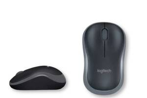 Беспроводная оптическая эргономичная мышь Logitech M185 черная (00000018378)