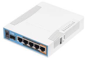 Беспроводной маршрутизатор Mikrotik hAP AC RB962UiGS-5HacT2HnT (AC, 720MHz/128Mb, 5x10/100/1000 Ethernet ports, 1xSFP...