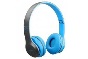 Беспроводные Bluetooth наушники Wireless Headset P47 Blue