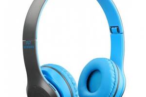Беспроводные Bluetooth наушники Wireless Headset P47 Blue