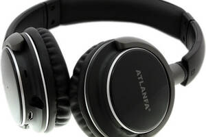 Беспроводные Bluetooth стерео наушники Atlanfa AT-7612 с MP3 плеером и FM радиоприемником Черный (258551)