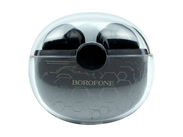 Беспроводные наушники Borofone BW15 Bluetooth V5.3 30/250mAh RGB подсветка 4h Type C Black