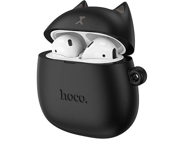 Беспроводные наушники для детей Bluetooth HOCO Cat EW45 в кейсе Black N