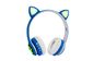 Блютуз наушники детские Cat ear headphones VZV-23M, Синие беспроводные наушники с ушками с подсветкой (ST)