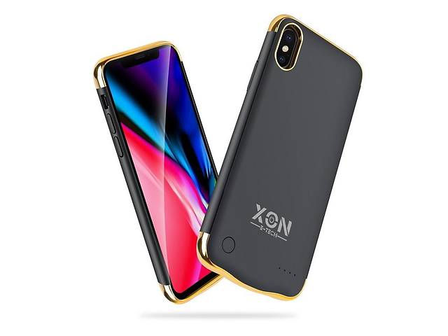 Чехол-аккумулятор XON PowerCase для iPhone X/XS 5500 mAh Black/Gold