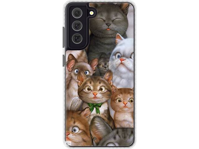 Чехол бампер EndorPhone Samsung Galaxy S21 FE коты (1653pc-2302-26985)