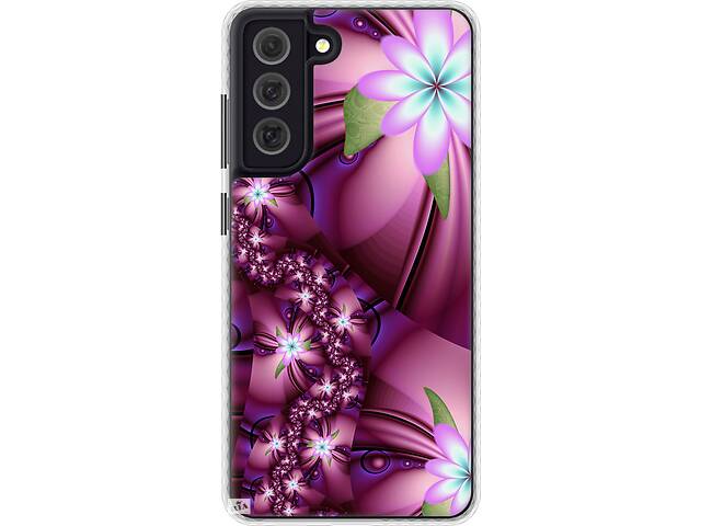 Чехол бампер EndorPhone Samsung Galaxy S21 FE Цветочная мозаика (1961pc-2302-26985)