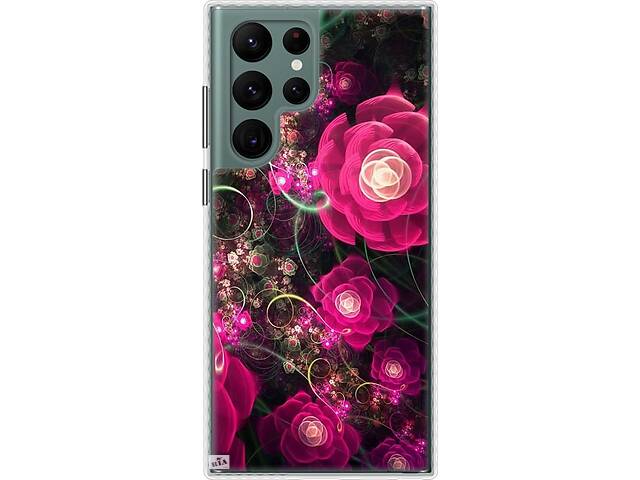 Чехол бампер EndorPhone Samsung Galaxy S22 Ultra Абстрактные цветы 3 (850pc-2500-26985)