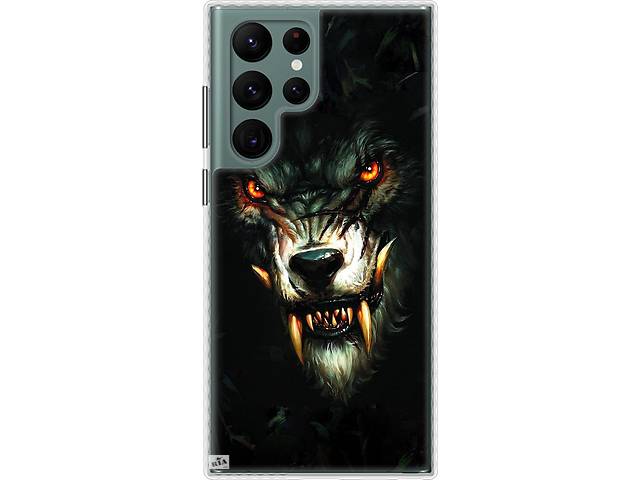 Чехол бампер EndorPhone Samsung Galaxy S22 Ultra Дьявольский волк (833pc-2500-26985)
