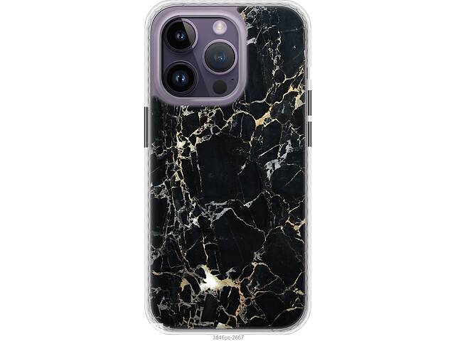 Чехол бампер magsafe EndorPhone iPhone 14 Pro Max Черный мрамор (3846pm-2667-26985)