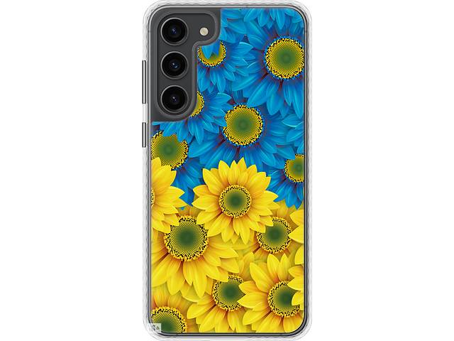 Чехол бампер патриотический EndorPhone Samsung Galaxy S23 Plus Жёлто-голубые цветы (1048pc-2905-26985)